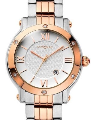 Vogue Grace Two Tone Stainless Steel Bracelet with Swarovski stones